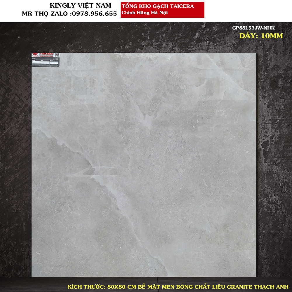 Gạch lát nền Taicera 80x80 GP88L53JW Loại A1